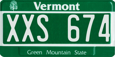 VT license plate XXS674