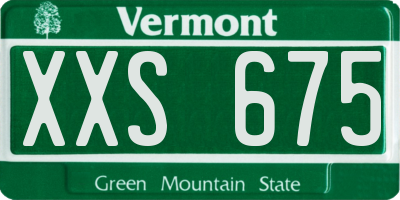 VT license plate XXS675