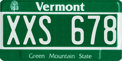 VT license plate XXS678