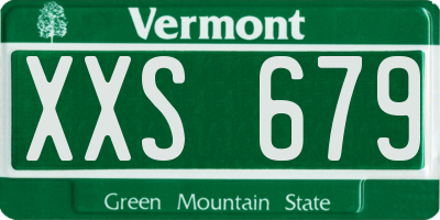 VT license plate XXS679