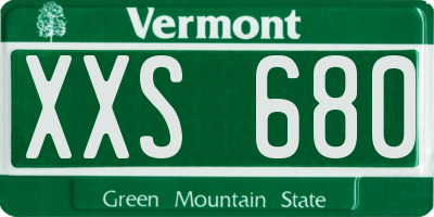 VT license plate XXS680
