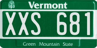 VT license plate XXS681