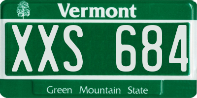 VT license plate XXS684
