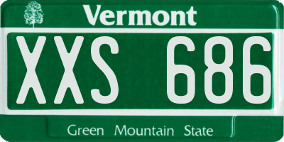 VT license plate XXS686