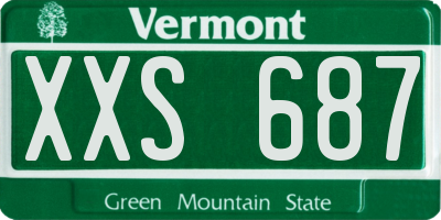 VT license plate XXS687