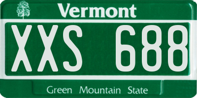 VT license plate XXS688