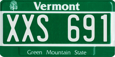 VT license plate XXS691