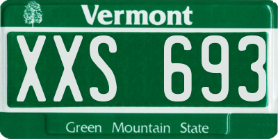 VT license plate XXS693