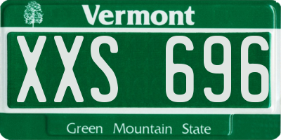 VT license plate XXS696