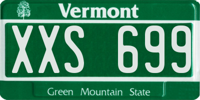 VT license plate XXS699