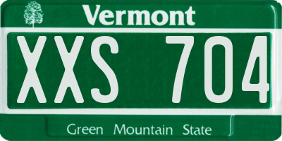 VT license plate XXS704