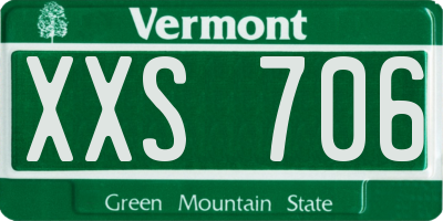 VT license plate XXS706