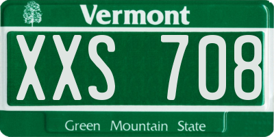 VT license plate XXS708