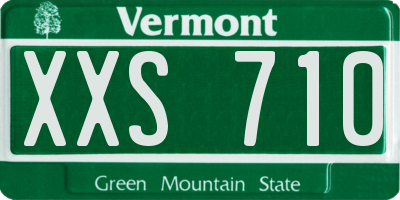 VT license plate XXS710