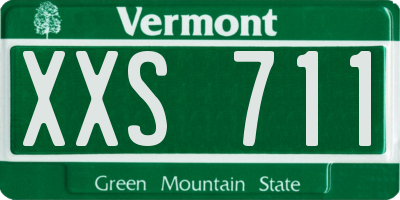 VT license plate XXS711