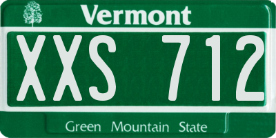 VT license plate XXS712