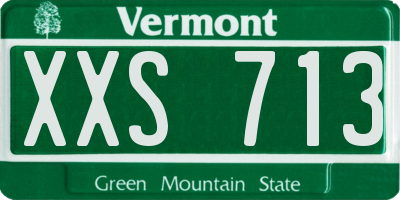 VT license plate XXS713