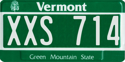 VT license plate XXS714