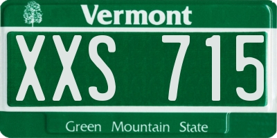 VT license plate XXS715