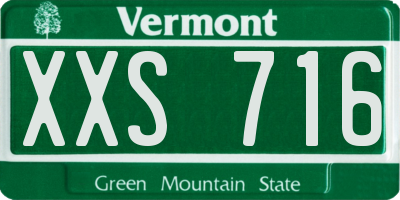 VT license plate XXS716