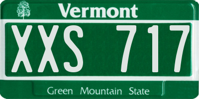 VT license plate XXS717