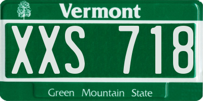 VT license plate XXS718