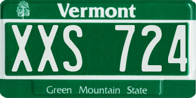 VT license plate XXS724