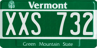 VT license plate XXS732