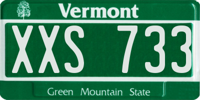 VT license plate XXS733