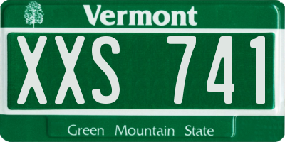 VT license plate XXS741