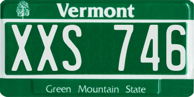 VT license plate XXS746