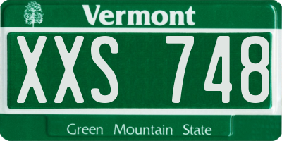 VT license plate XXS748