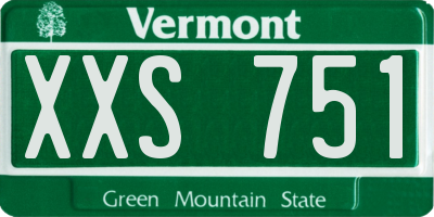 VT license plate XXS751