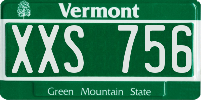 VT license plate XXS756