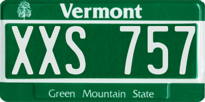 VT license plate XXS757