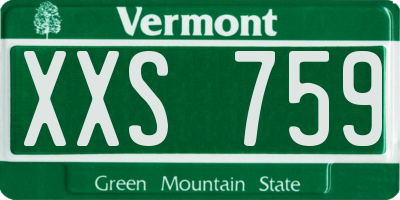 VT license plate XXS759