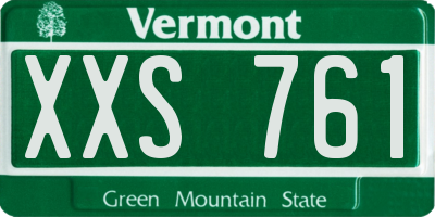 VT license plate XXS761