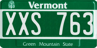 VT license plate XXS763