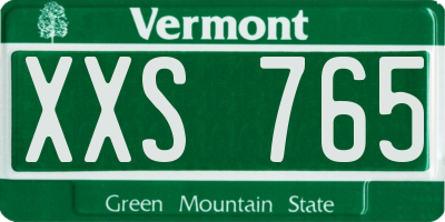 VT license plate XXS765