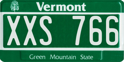 VT license plate XXS766