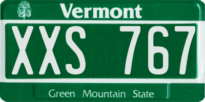 VT license plate XXS767