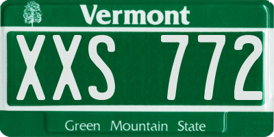 VT license plate XXS772