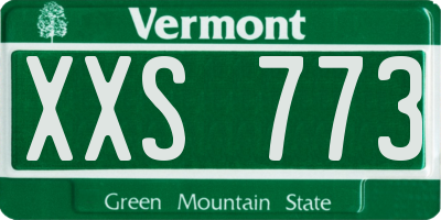 VT license plate XXS773