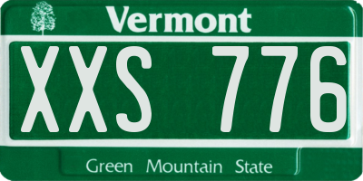 VT license plate XXS776