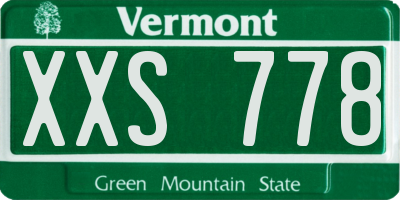 VT license plate XXS778