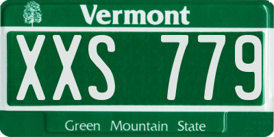 VT license plate XXS779
