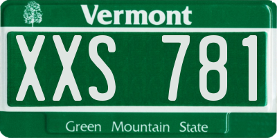 VT license plate XXS781