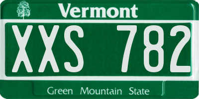 VT license plate XXS782