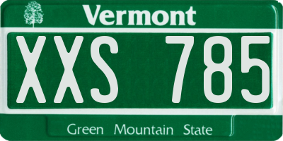 VT license plate XXS785