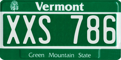 VT license plate XXS786